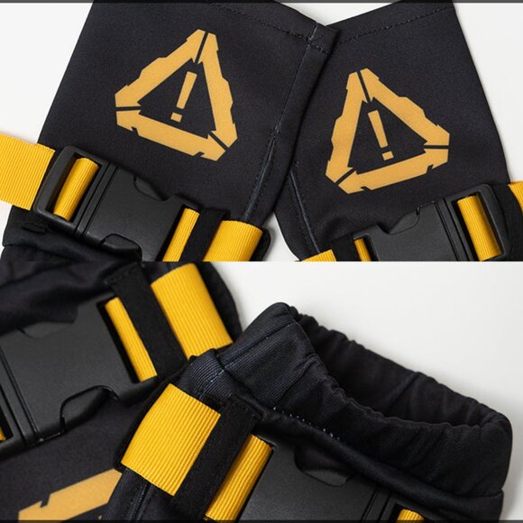 Error Code Cyberpunk Tech Black Yellow Arm Warmer - Picture 4 of 4